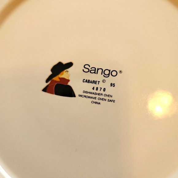 Sango Cabaret Plate Artistide Colorful Man 8" 1995 #4870 DH686 - Picture 4 of 5